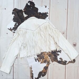 Studded Fringe Leather Jacket